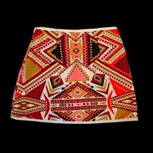 Topshop Aztec pattern mini skirt